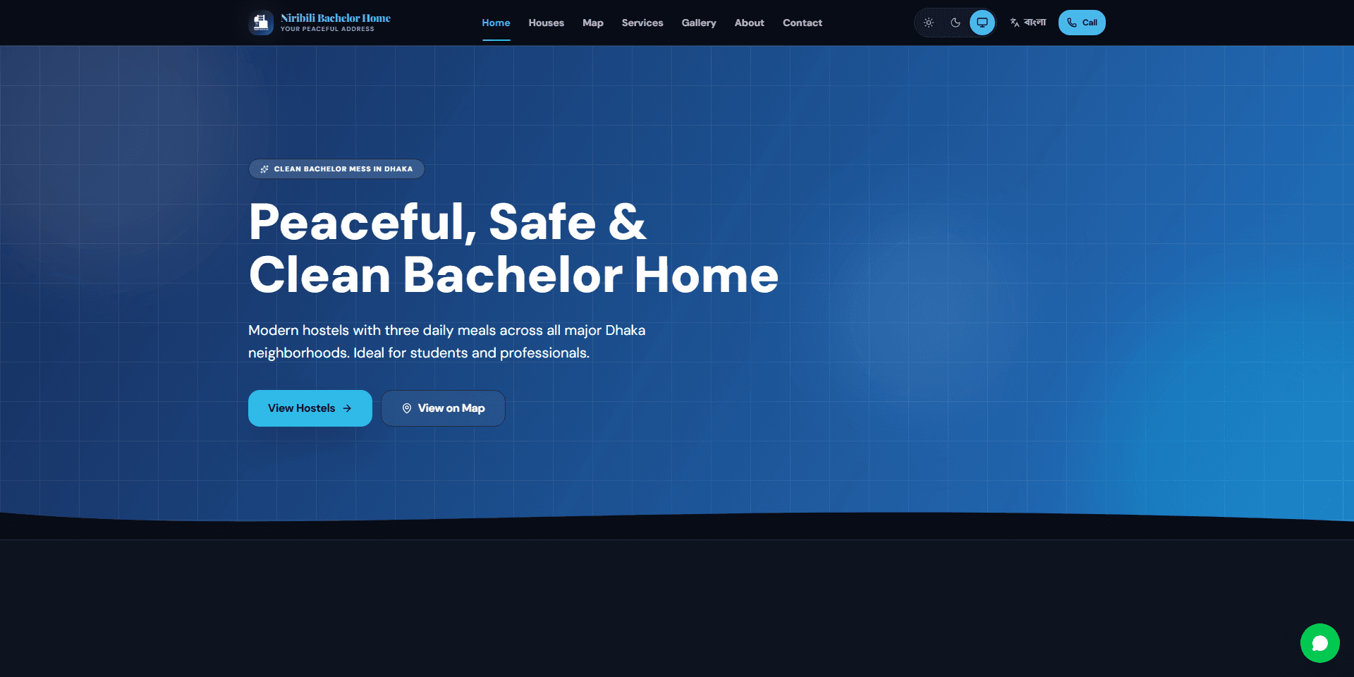 Mazharul S. — Niribili Bachelor Home — A bilingual portfolio that turned six Dhaka bachelor hostels into a brand